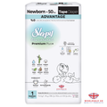 Sleepy Bio Natural Baby Nappies Size 1 Newborn — 50 pcs pack, 2-5kg, gentle newborn formula, UK wholesale nappies