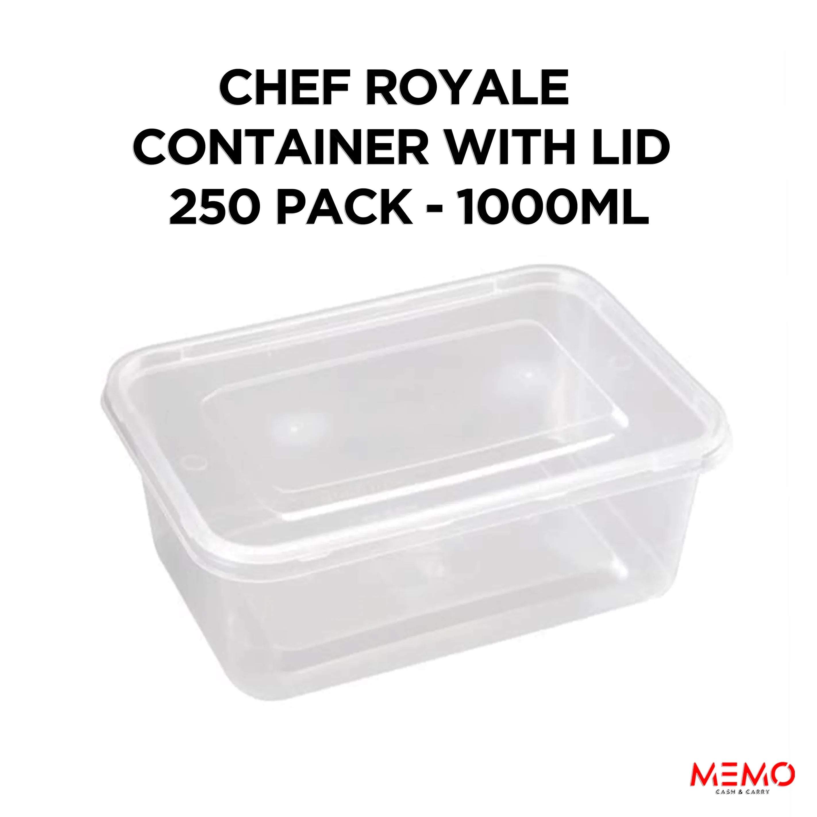Food containers, case of 250 x 1000ml bottles — wholesale bulk for UK businesses