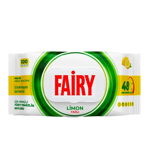 Fairy Multi Surface Wet Wipes Lemon – 12 Packs x 100 Wipes