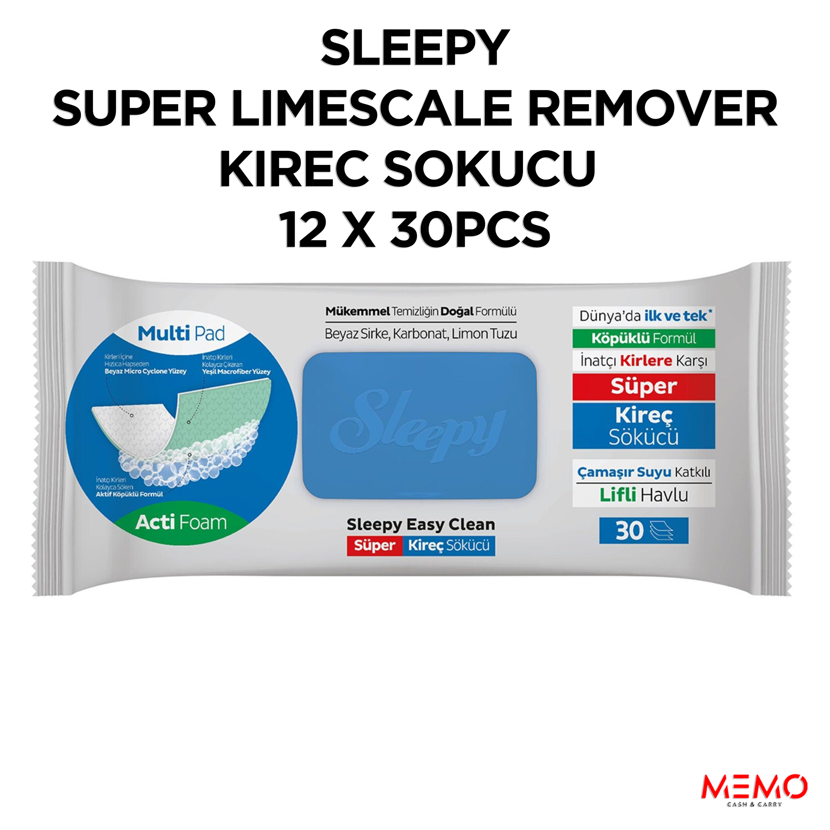 Wet wipes, case of 12 packs (30 per pack) — wholesale bulk for UK businesses