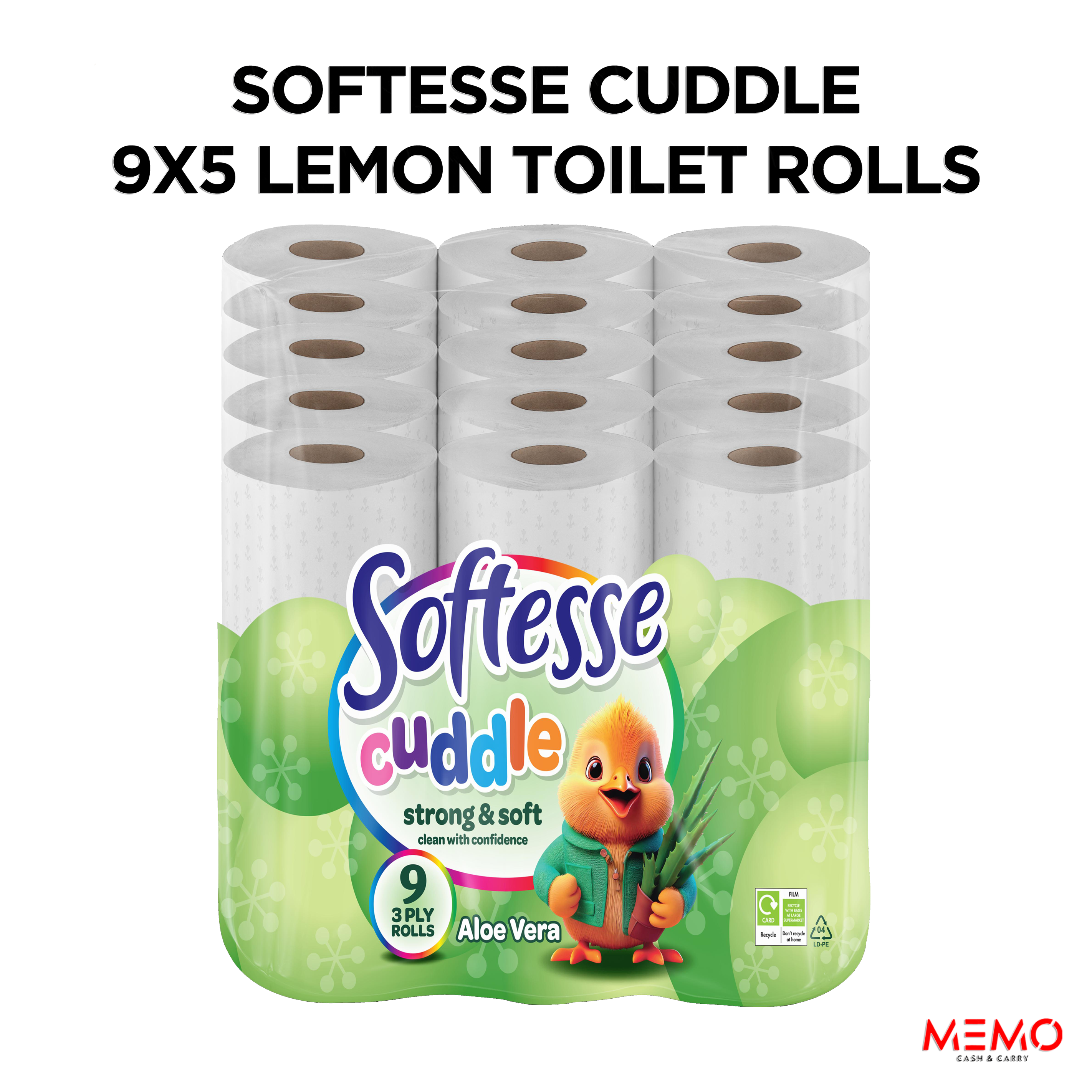 Toilet rolls in Aloe fragrance, pack of 45 rolls — wholesale bulk for UK businesses