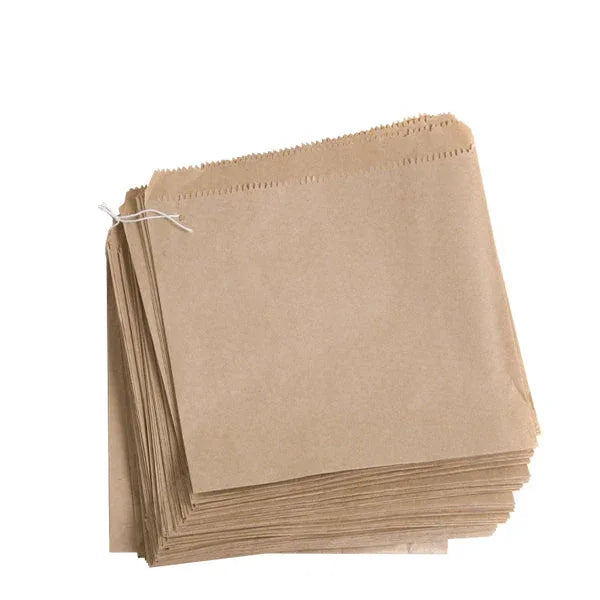 12x12 Brown Kraft Paper Bag — bulk pack, eco-friendly takeaway bag for cafes, bakeries and delis, UK wholesale
