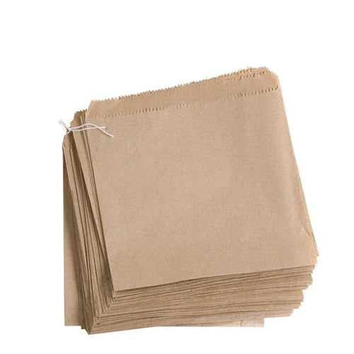 12x12 Brown Kraft Paper Bag — bulk pack, eco-friendly takeaway bag for cafes, bakeries and delis, UK wholesale