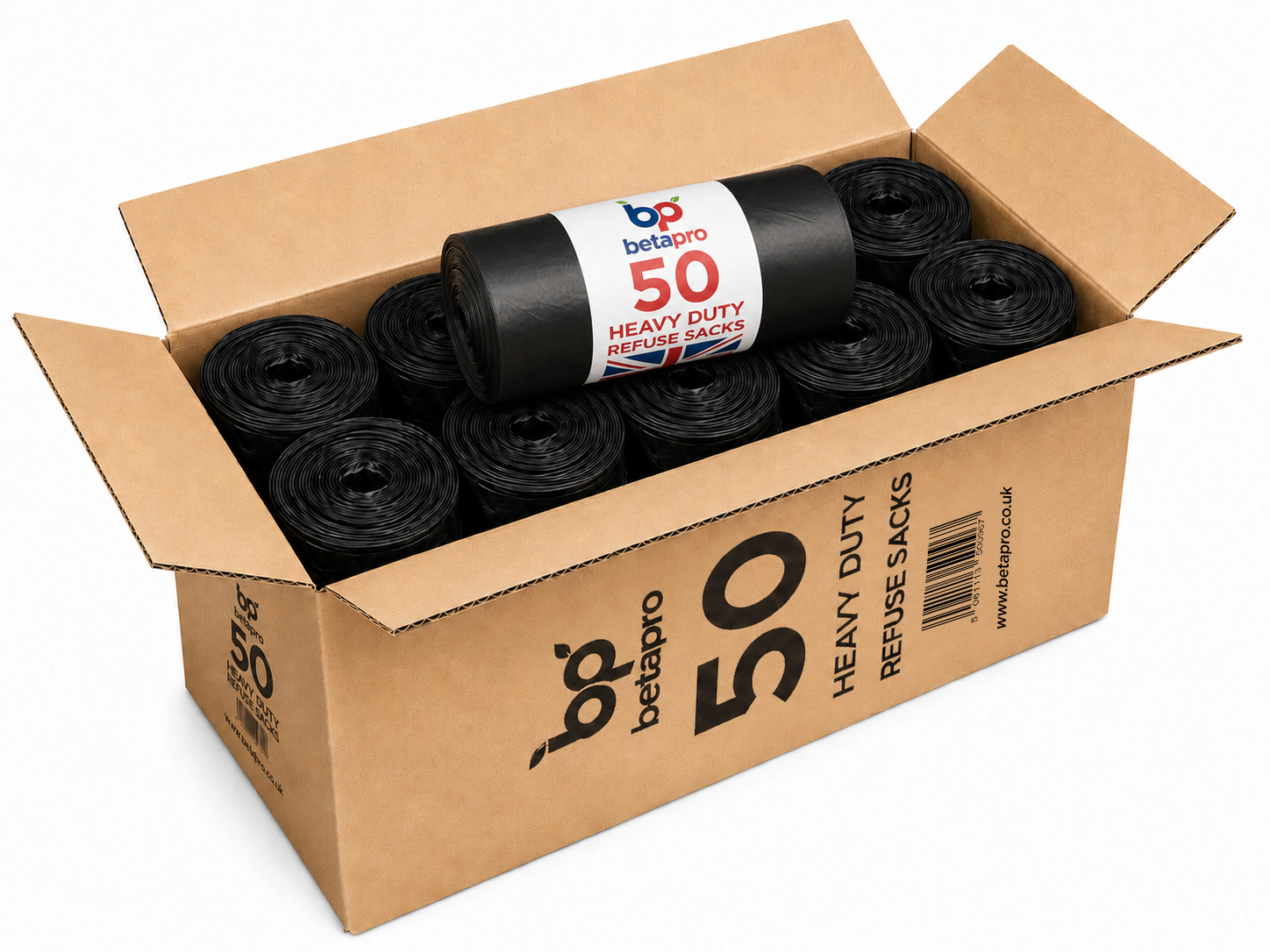 Betapro 50 Roll Bin Bag 10 Pack 50 Rolls