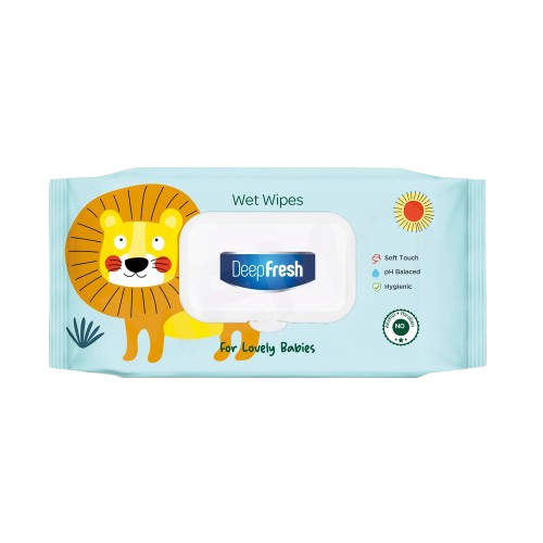 Deep Fresh Lion baby wipes — 24 x 72 case, 1,728 wipes, alcohol-free, UK wholesale