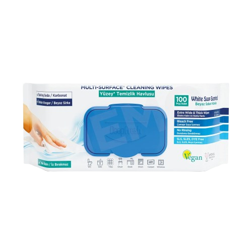 Deep Fresh White Soap multi surface cleaning wipes — 12 x 100 case, 1,200 wipes, UK wholesale
