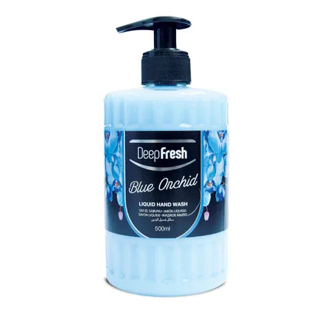 Liquid hand soap in Blue Orchid fragrance, case of 12 x 500ml bottles — wholesale bulk for UK businesses