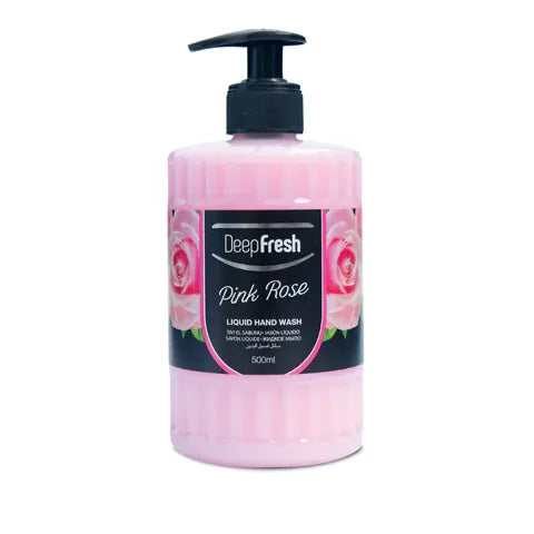 Deep Fresh Hand Soap Romance Liquid - Pink Rose (500ml X 12 Packs)