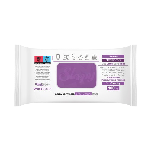 Sleepy Easy Clean Orchid Garden multi surface cleaning wipes — 6 x 100 case, premium floral scent, UK wholesale