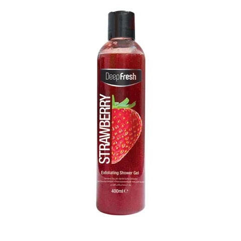 Shower gel in Strawberry fragrance, case of 12 x 400ml bottles — wholesale bulk for UK businesses