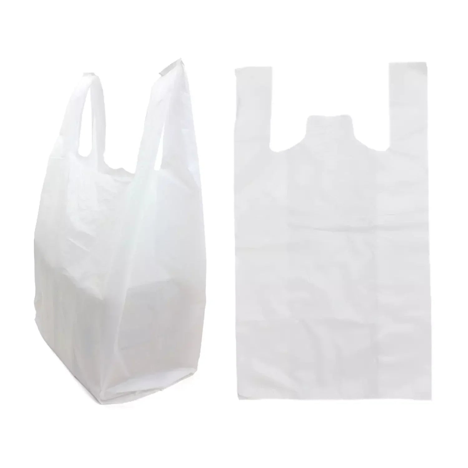 Barcelona White Plastic Carrier Bags 13x19x24 — 2000 unit case, vest carrier bags for retail and market stalls, UK wholesale