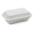 Bagasse Compostable 1000ml Lunch Box — 500 pcs case, eco-friendly sugarcane fibre, microwave-safe UK takeaway packaging