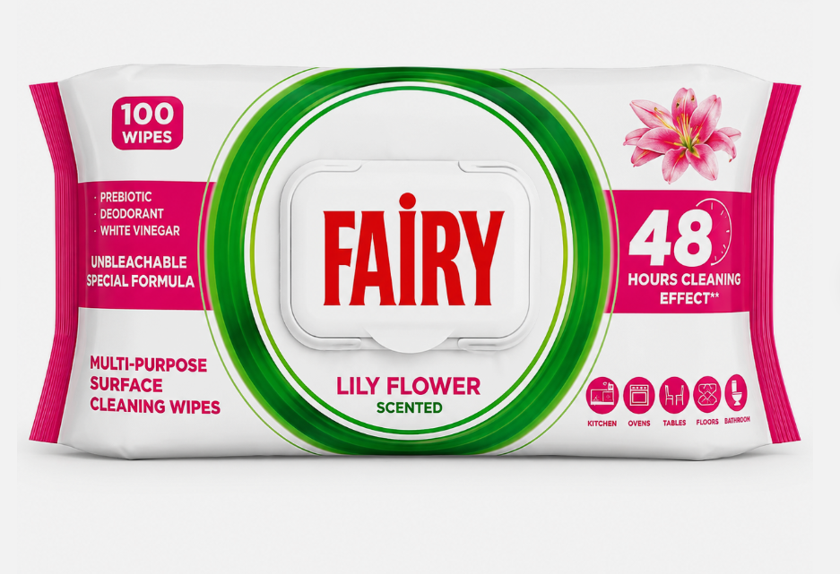 Fairy Multi Surface Wet Wipes Lilium – 12 Packs x 100 Wipes