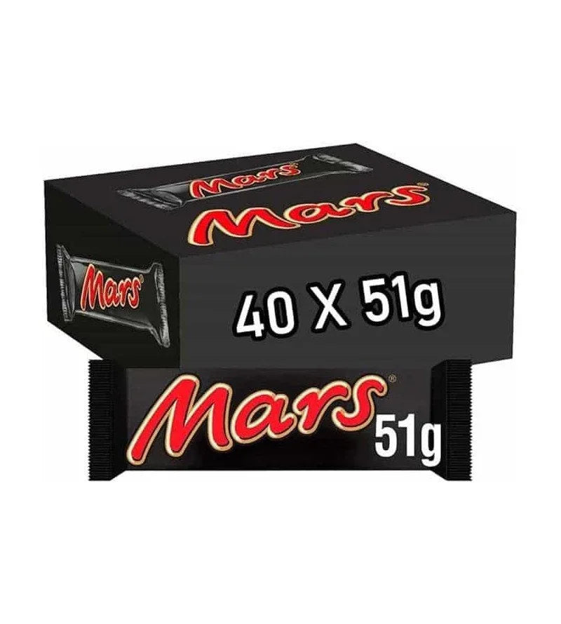 Mars Original Chocolate Bar — 40 x 51g case, UK wholesale for convenience stores, newsagents and vending